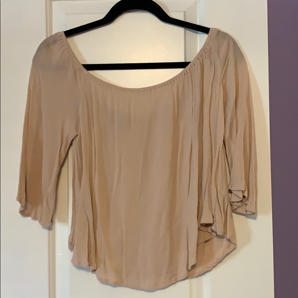 Tobi pink off the shoulder shirt